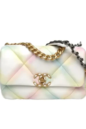 CHANEL Chip Gold Hardware 19 flapbag rainbow small 26