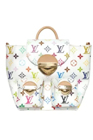 LOUIS VUITTON LV x TM VENICE Backpack, Takashi Murakami Collaboration, White Three-Color