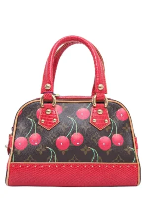 LOUIS VUITTON Vintage Murakami Cherry Limited Edition Lizard Skin Handbag